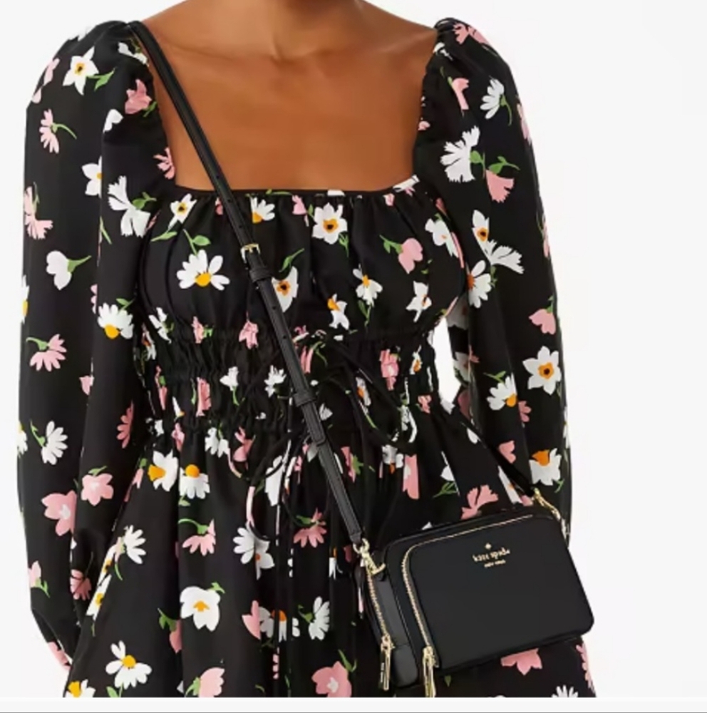 Kate Spade Staci dual zip mini crossbody black